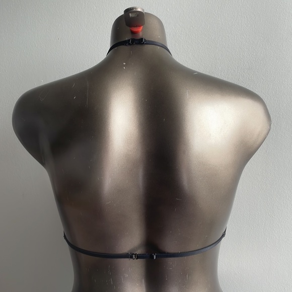 La Senza Halter Bralette Black & Pink Lace XL - Picture 3 of 5